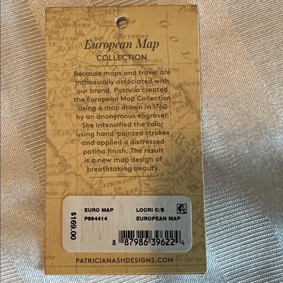 NWOT Patricia Nash European Map LOCRI Crossbody Bag - Picture 6 of 9